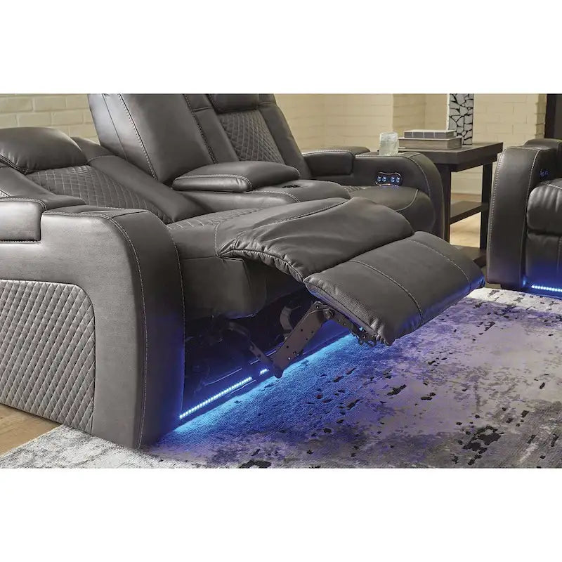 Causeuse inclinable électrique avec console – 74 larg. x 43 prof. x 43 haut.