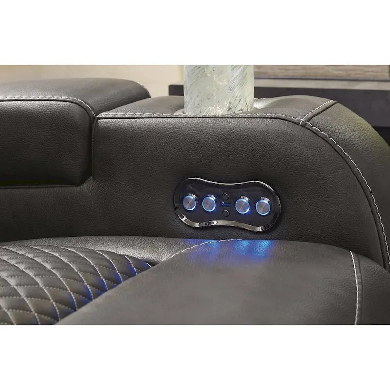 Causeuse inclinable électrique avec console – 74 larg. x 43 prof. x 43 haut.