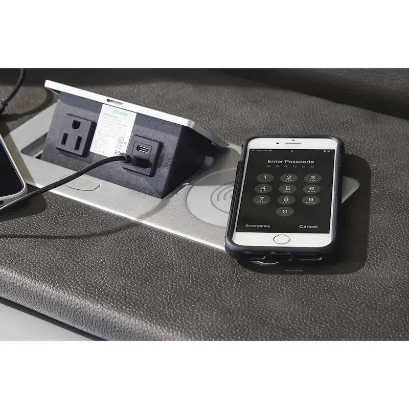 Causeuse inclinable électrique avec console – 74 larg. x 43 prof. x 43 haut.
