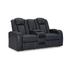 Causeuse inclinable électrique avec console – 74 larg. x 43 prof. x 43 haut.