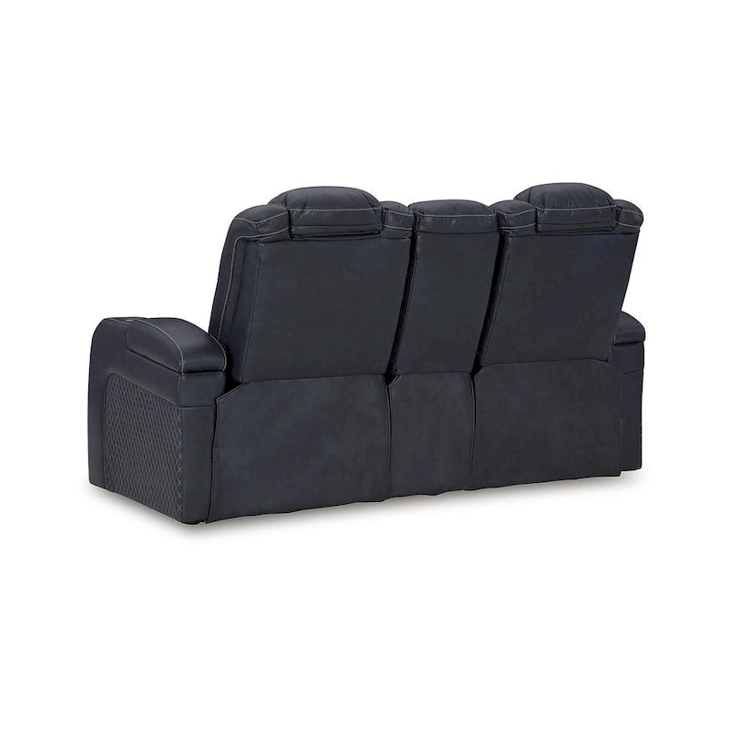 Causeuse inclinable électrique avec console – 74 larg. x 43 prof. x 43 haut.