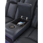 Causeuse inclinable électrique avec console – 74 larg. x 43 prof. x 43 haut.