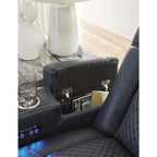 Causeuse inclinable électrique avec console – 74 larg. x 43 prof. x 43 haut.