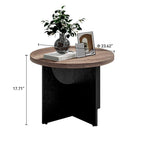 Table basse ronde Table d'appoint en bois rustique pour le salon