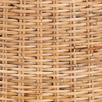 Chaise de salle à manger Bohème en rotin Kubu miel clair et bois d'acajou