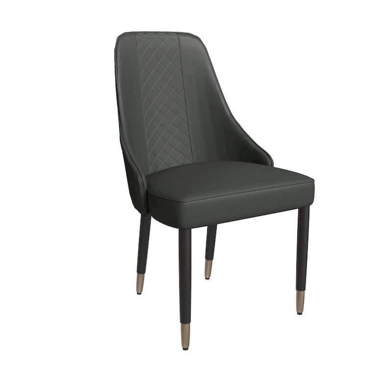 Chaises de salle à manger avec assise en tissu/cuir et pieds en bois de chêne noir
