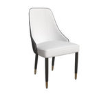 Chaises de salle à manger avec assise en tissu/cuir et pieds en bois de chêne noir