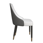 Chaises de salle à manger avec assise en tissu/cuir et pieds en bois de chêne noir