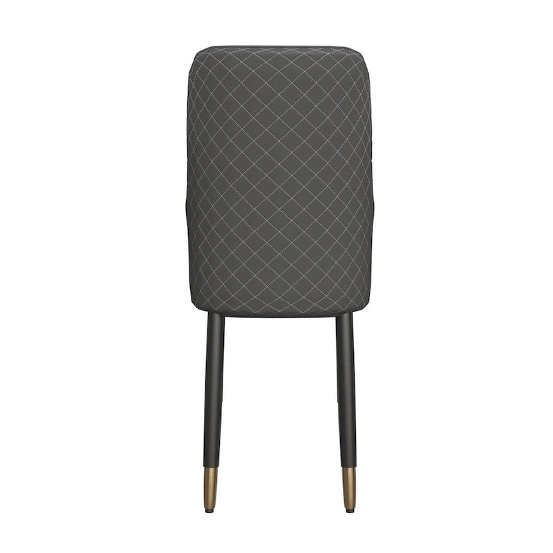 Chaises de salle à manger avec assise en tissu/cuir et pieds en bois de chêne noir