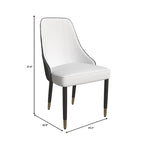 Chaises de salle à manger avec assise en tissu/cuir et pieds en bois de chêne noir