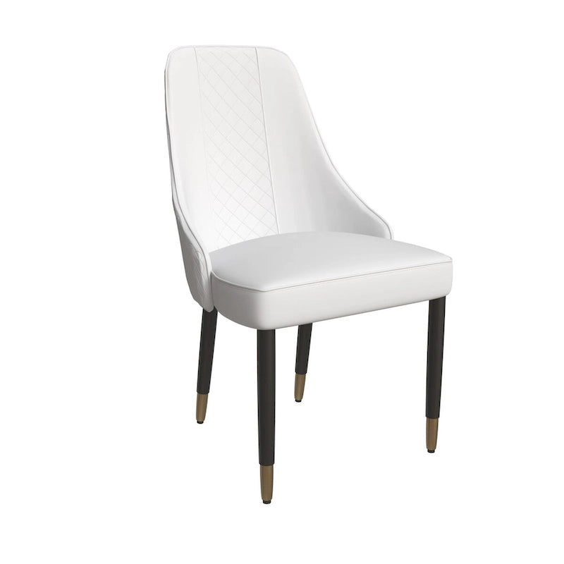 Chaises de salle à manger avec assise en tissu/cuir et pieds en bois de chêne noir