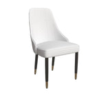 Chaises de salle à manger avec assise en tissu/cuir et pieds en bois de chêne noir