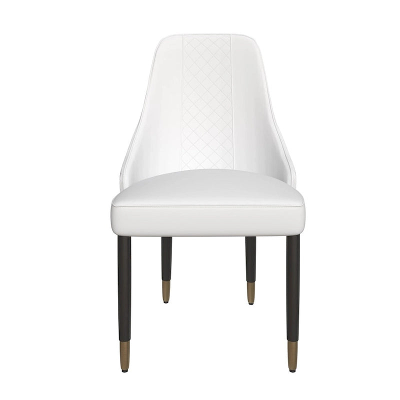 Chaises de salle à manger avec assise en tissu/cuir et pieds en bois de chêne noir