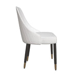 Chaises de salle à manger avec assise en tissu/cuir et pieds en bois de chêne noir
