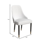 Chaises de salle à manger avec assise en tissu/cuir et pieds en bois de chêne noir