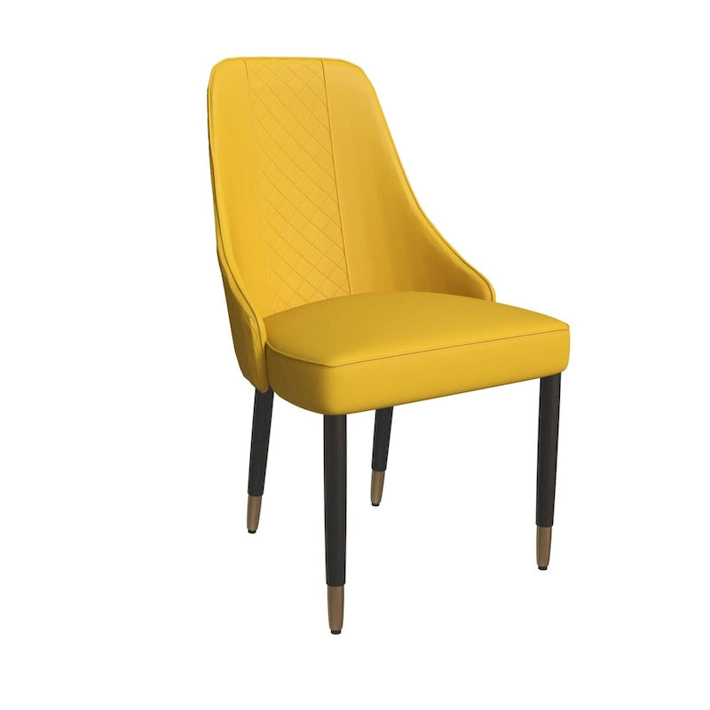 Chaises de salle à manger avec assise en tissu/cuir et pieds en bois de chêne noir