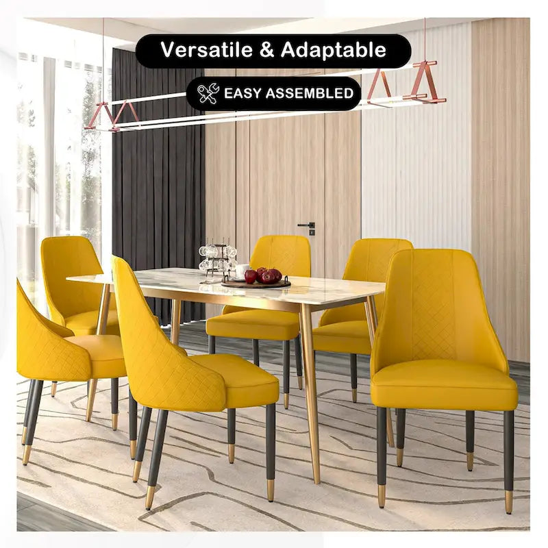 Chaises de salle à manger avec assise en tissu/cuir et pieds en bois de chêne noir