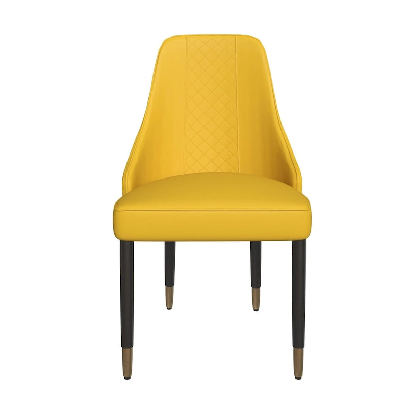 Chaises de salle à manger avec assise en tissu/cuir et pieds en bois de chêne noir