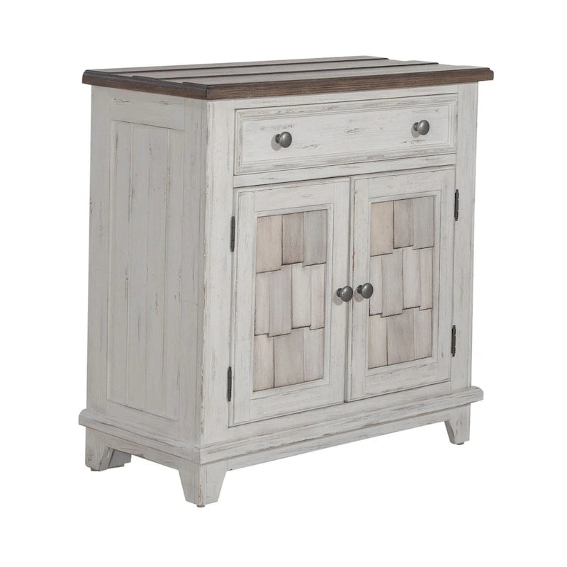 Meuble d'appoint Riverstone blanc et tabac