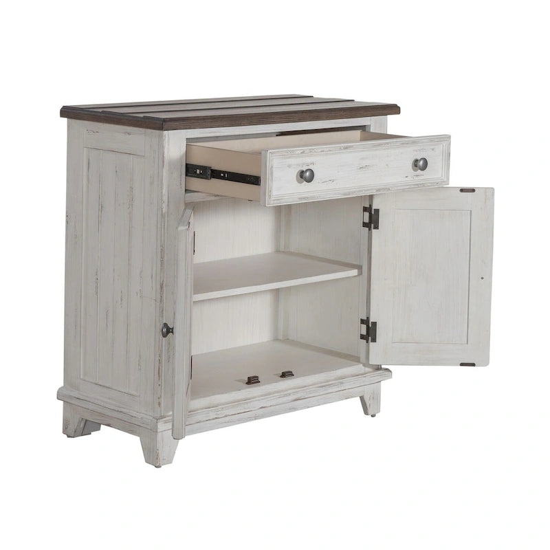 Meuble d'appoint Riverstone blanc et tabac