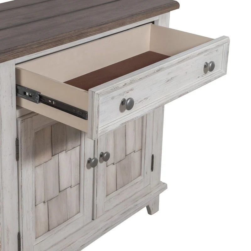 Meuble d'appoint Riverstone blanc et tabac