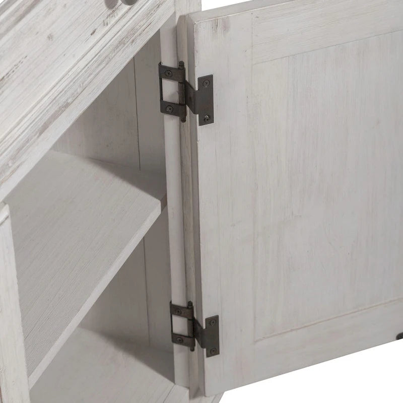 Meuble d'appoint Riverstone blanc et tabac