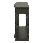 Console de style rétro pour entrée, salon ou chambre, avec 4 tiroirs de rangement et 1 étagère