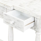 Console de style rétro pour entrée, salon ou chambre, avec 4 tiroirs de rangement et 1 étagère
