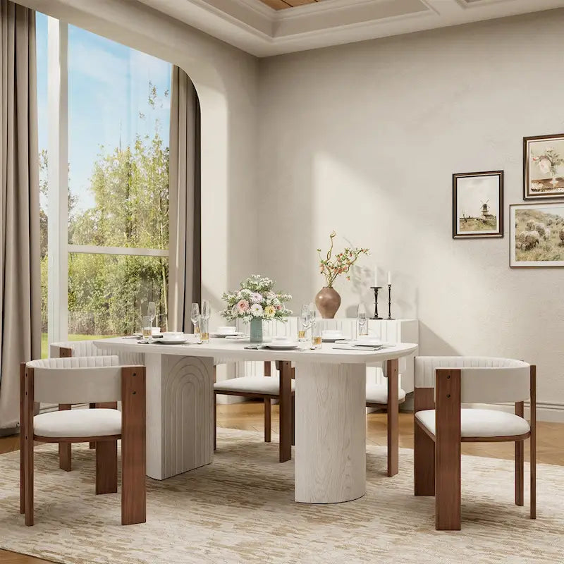Grande table de salle à manger d'appoint en bois