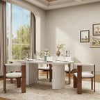 Grande table de salle à manger d'appoint en bois
