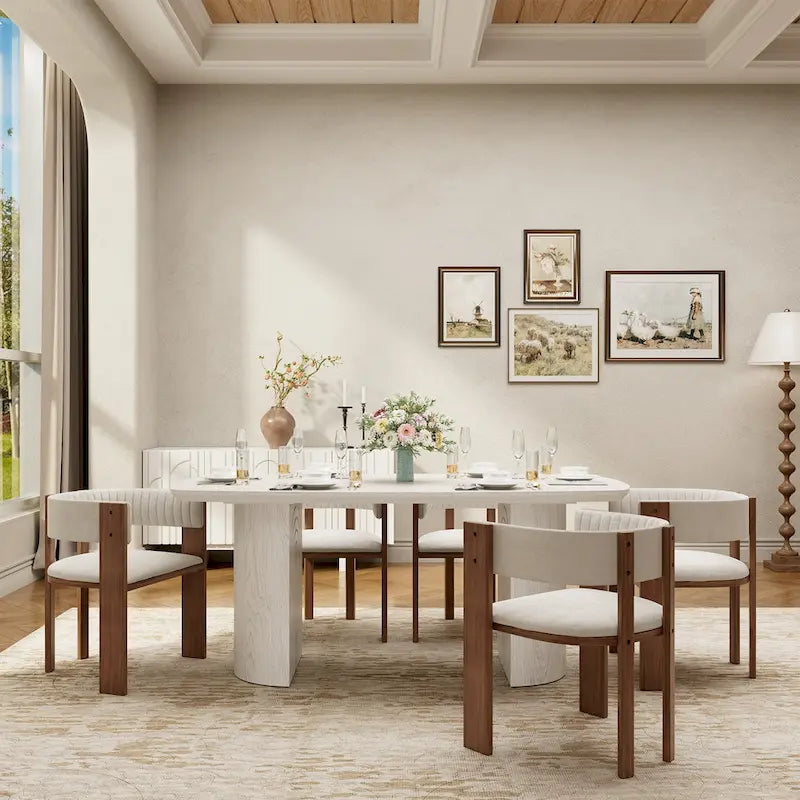 Grande table de salle à manger d'appoint en bois