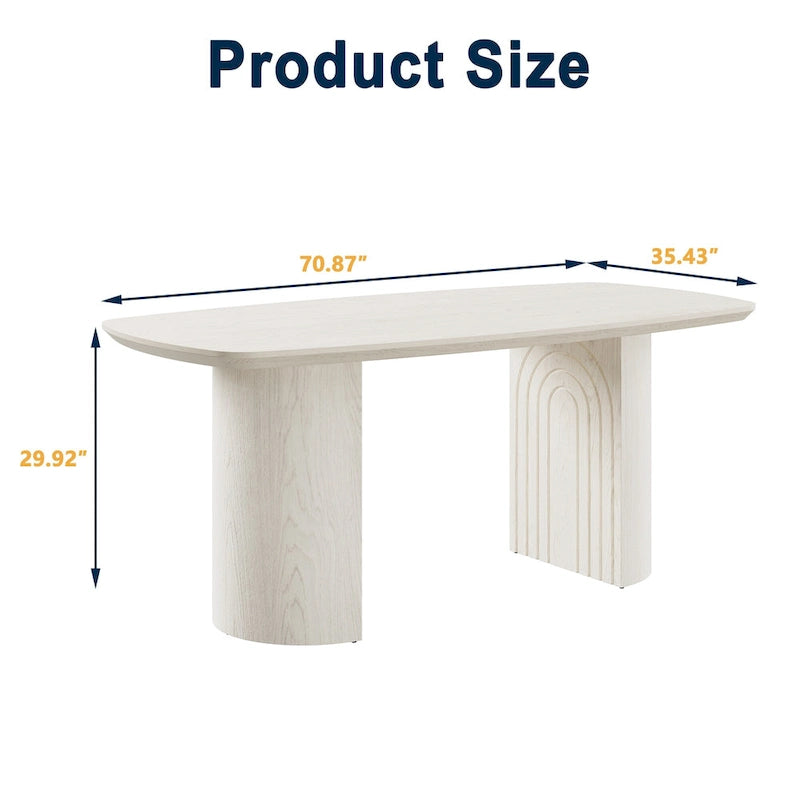 Grande table de salle à manger d'appoint en bois